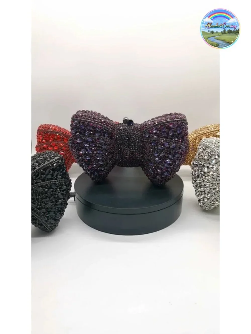 Luxury Rhinestone Bowknot Evening Clutch Beaded Party Bag